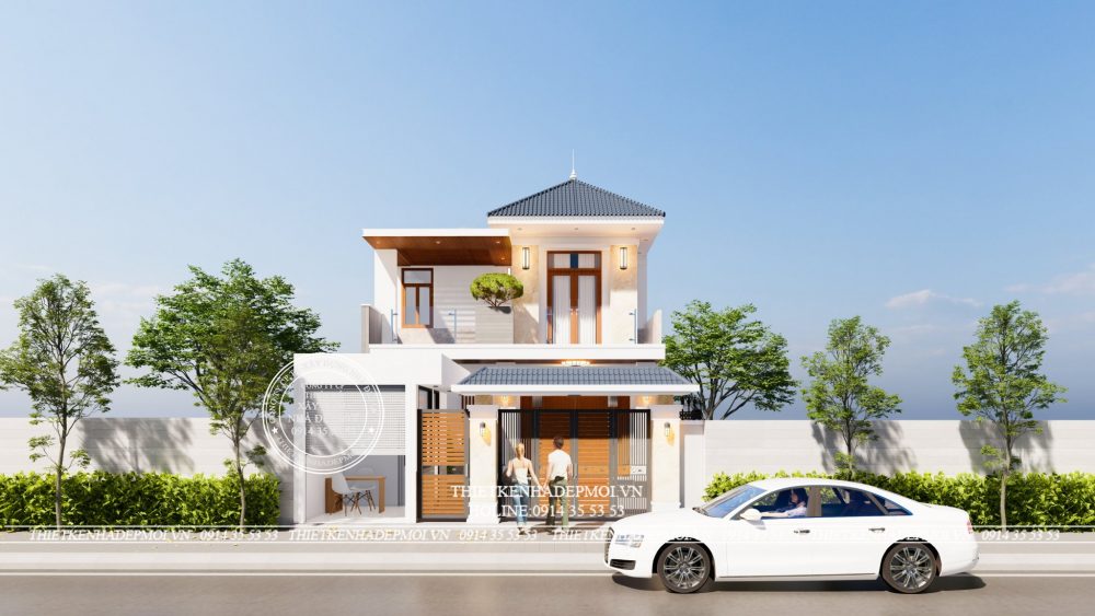 Hình ảnh thi công thực tế biệt thự mái nhật của chị hà - bình phước