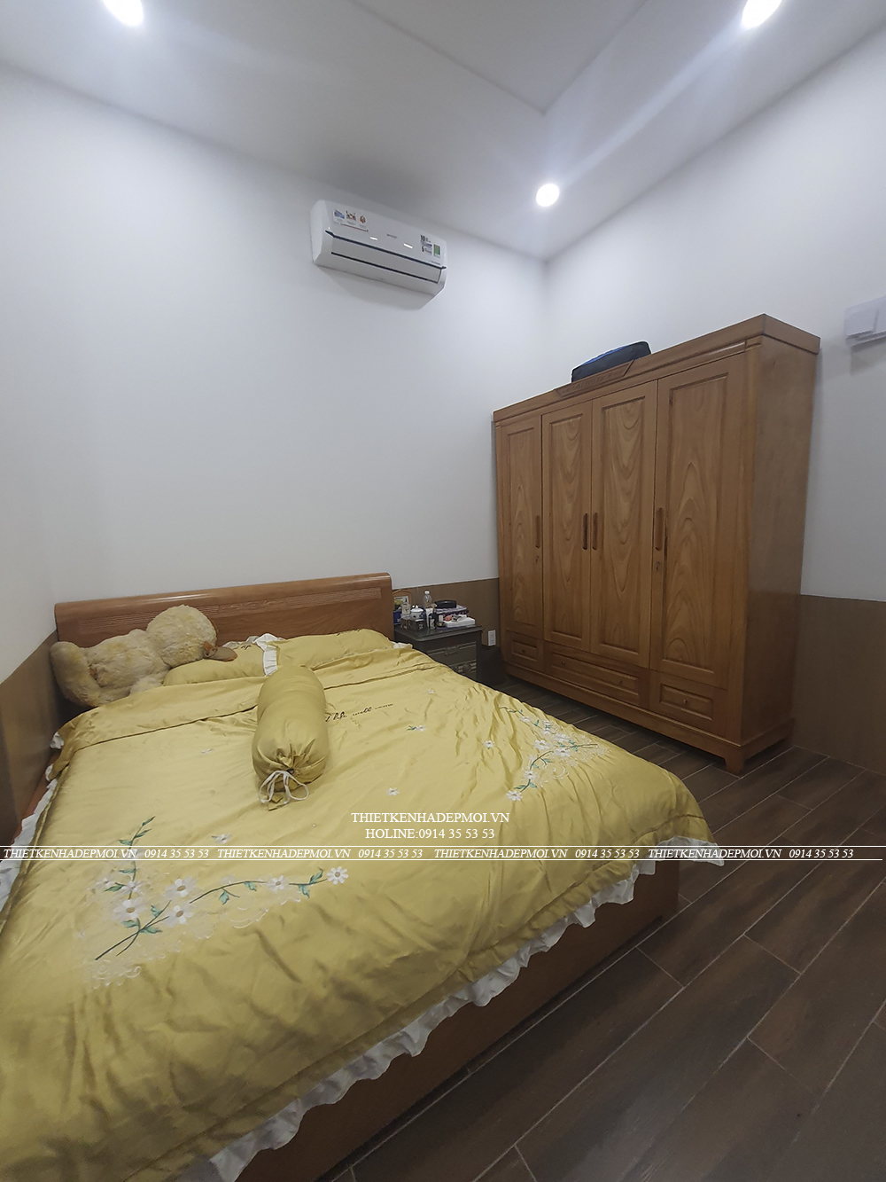 Hình ảnh thi công thực tế biệt thự mái nhật của chị hà - bình phước