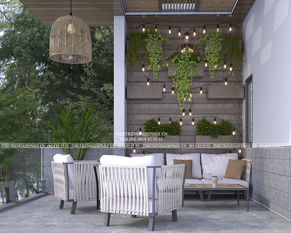 Mẫu nội thất biệt thự mái nhật của chị hà - bình phước