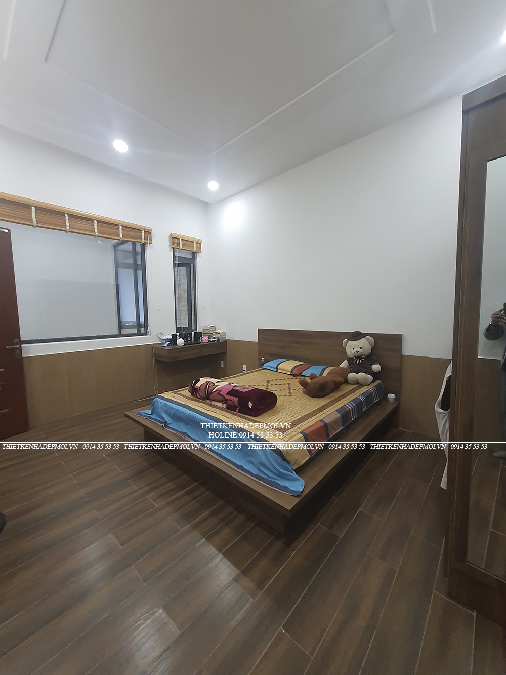 Hình ảnh thi công thực tế biệt thự mái nhật của chị hà - bình phước