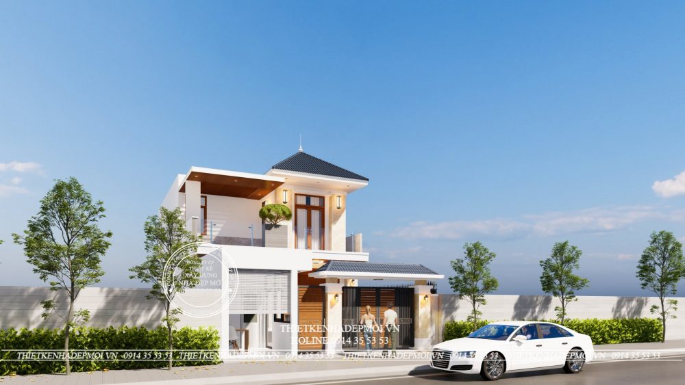 Hình ảnh thi công thực tế biệt thự mái nhật của chị hà - bình phước