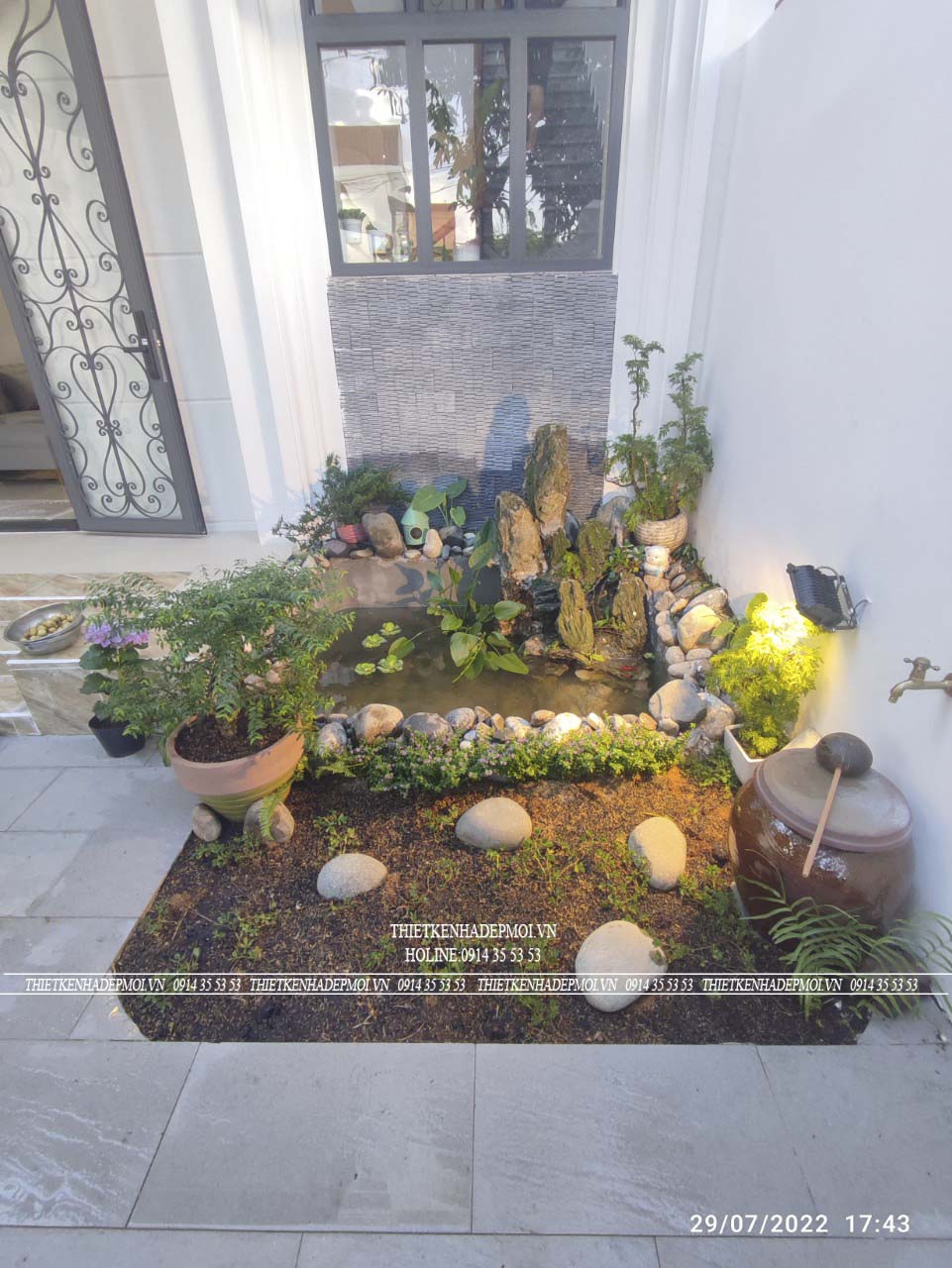 Hình ảnh thi công thực tế nhà phố 2 tầng đẹp mắt tại của chị mỹ tại bình dương