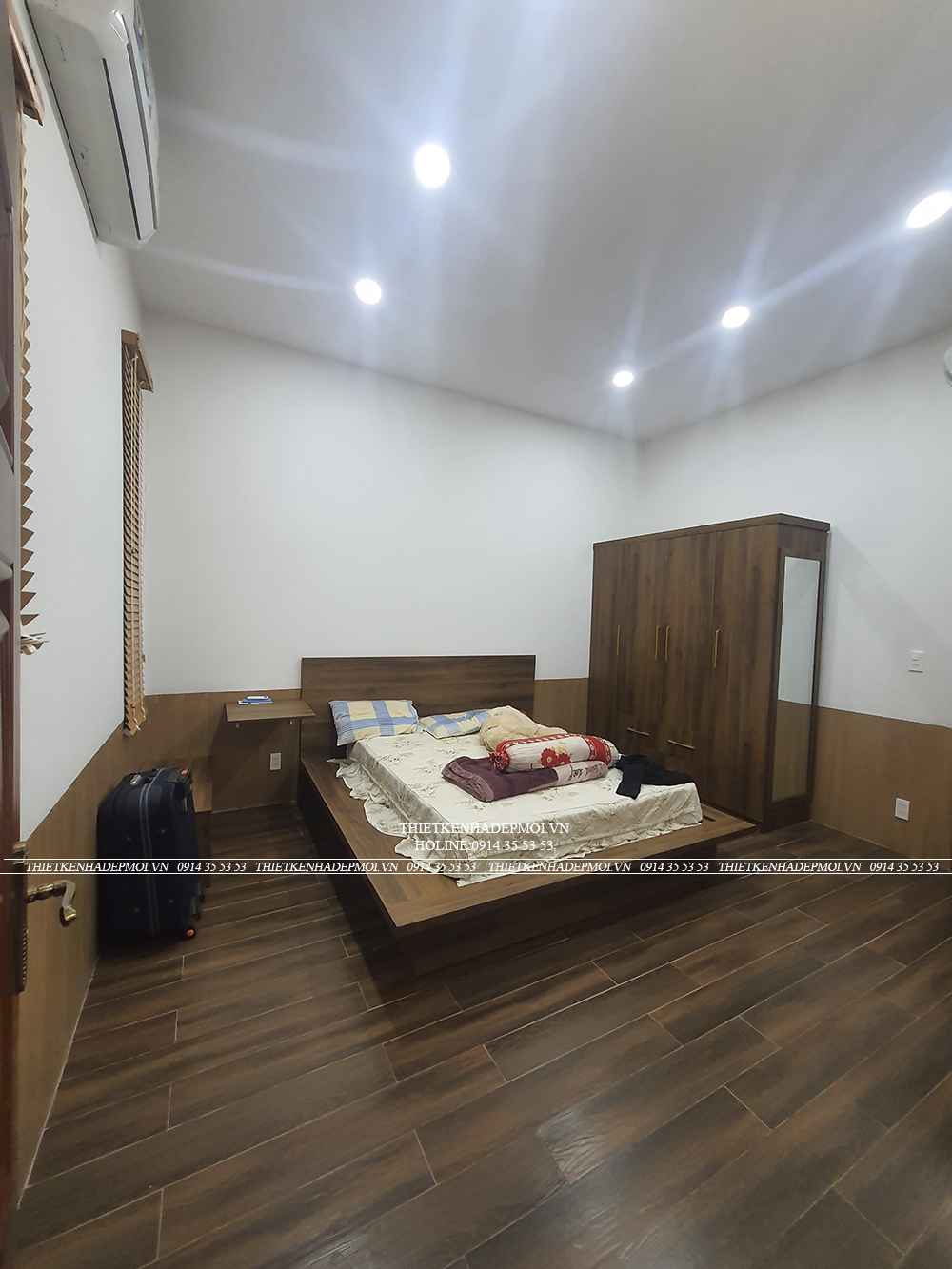 Hình ảnh thi công thực tế biệt thự mái nhật của chị hà - bình phước