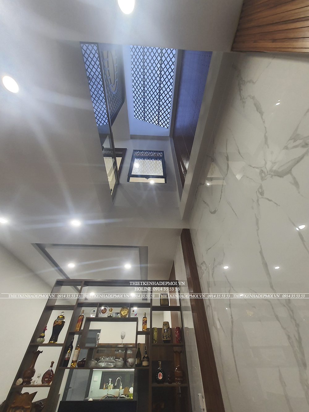 Hình ảnh thi công thực tế biệt thự mái nhật của chị hà - bình phước