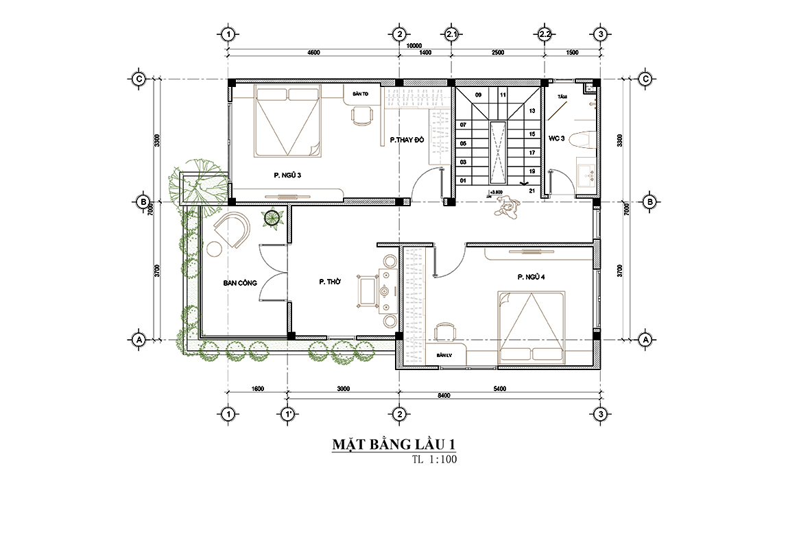 Biệt thự hiện đại 2 tầng nhà chị tâm, bình dương