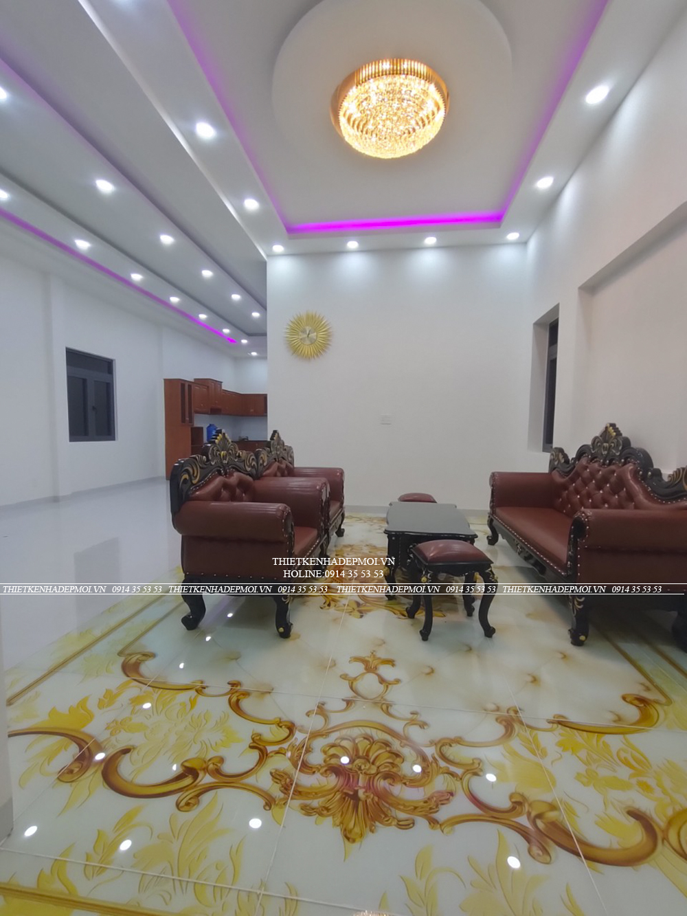 Hình ảnh thi công thực tế biệt thự mái thái của anh thái - tiền giang