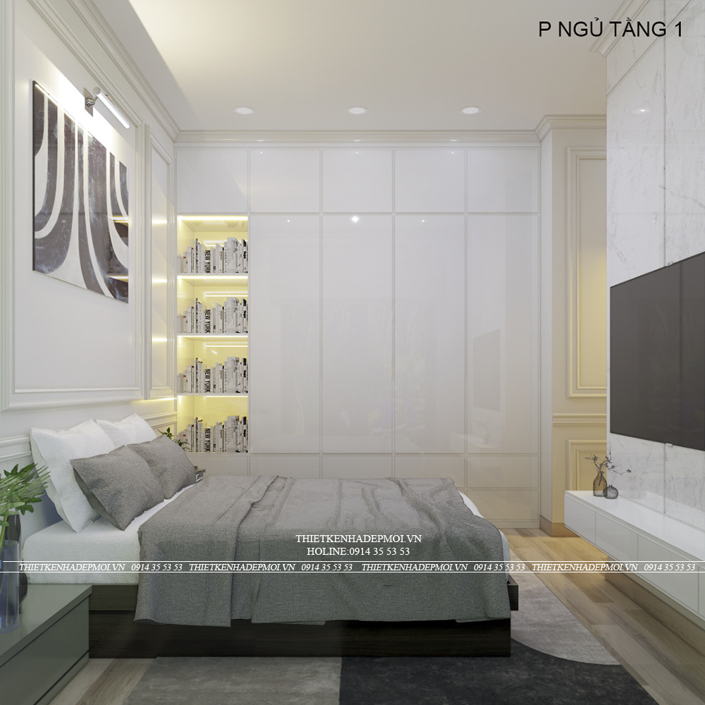Mẫu nội thất nhà phố 2 tầng đẹp mắt tại của chị mỹ tại bình dương
