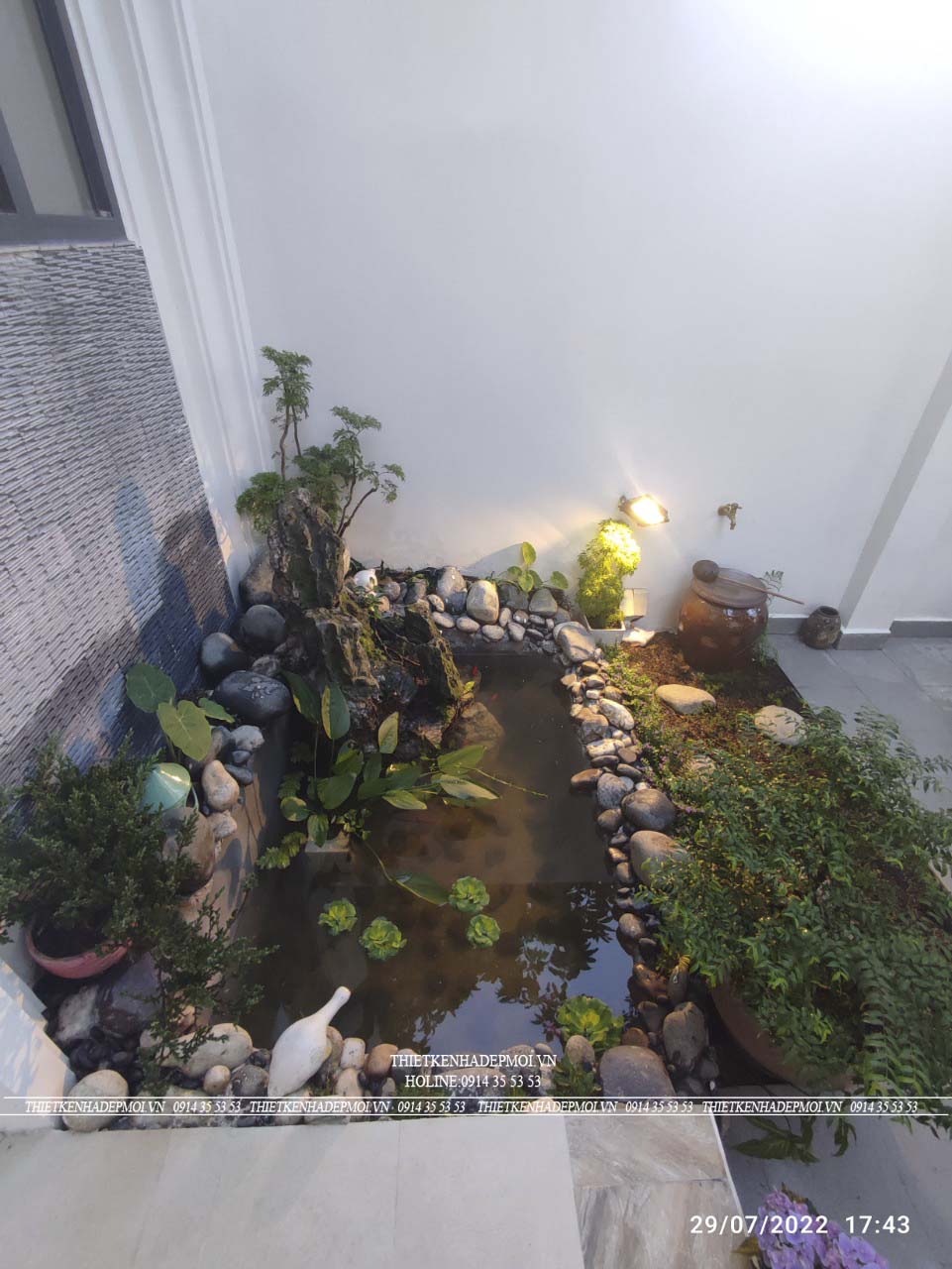 Hình ảnh thi công thực tế nhà phố 2 tầng đẹp mắt tại của chị mỹ tại bình dương