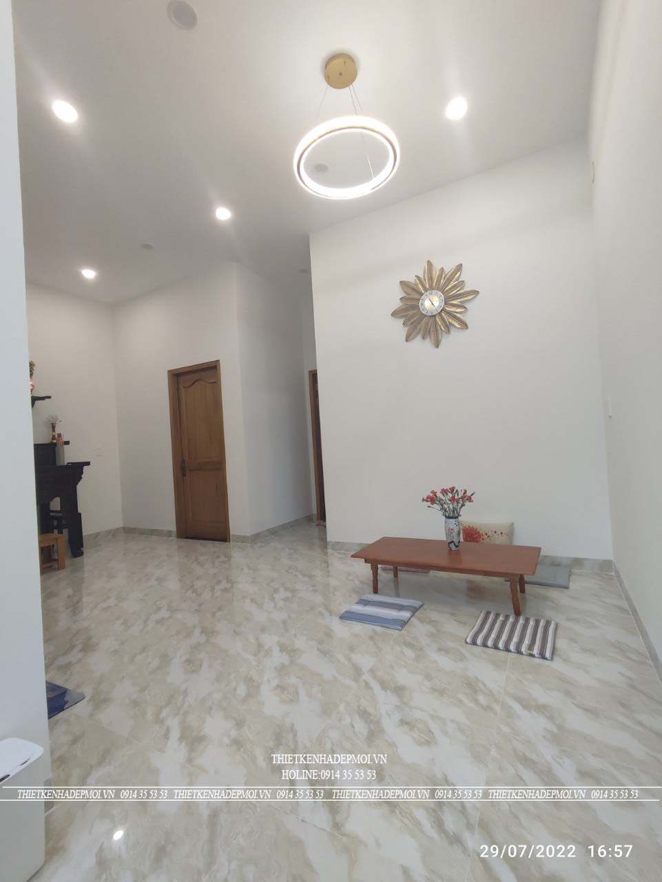 Hình ảnh thi công thực tế nhà phố 2 tầng đẹp mắt tại của chị mỹ tại bình dương