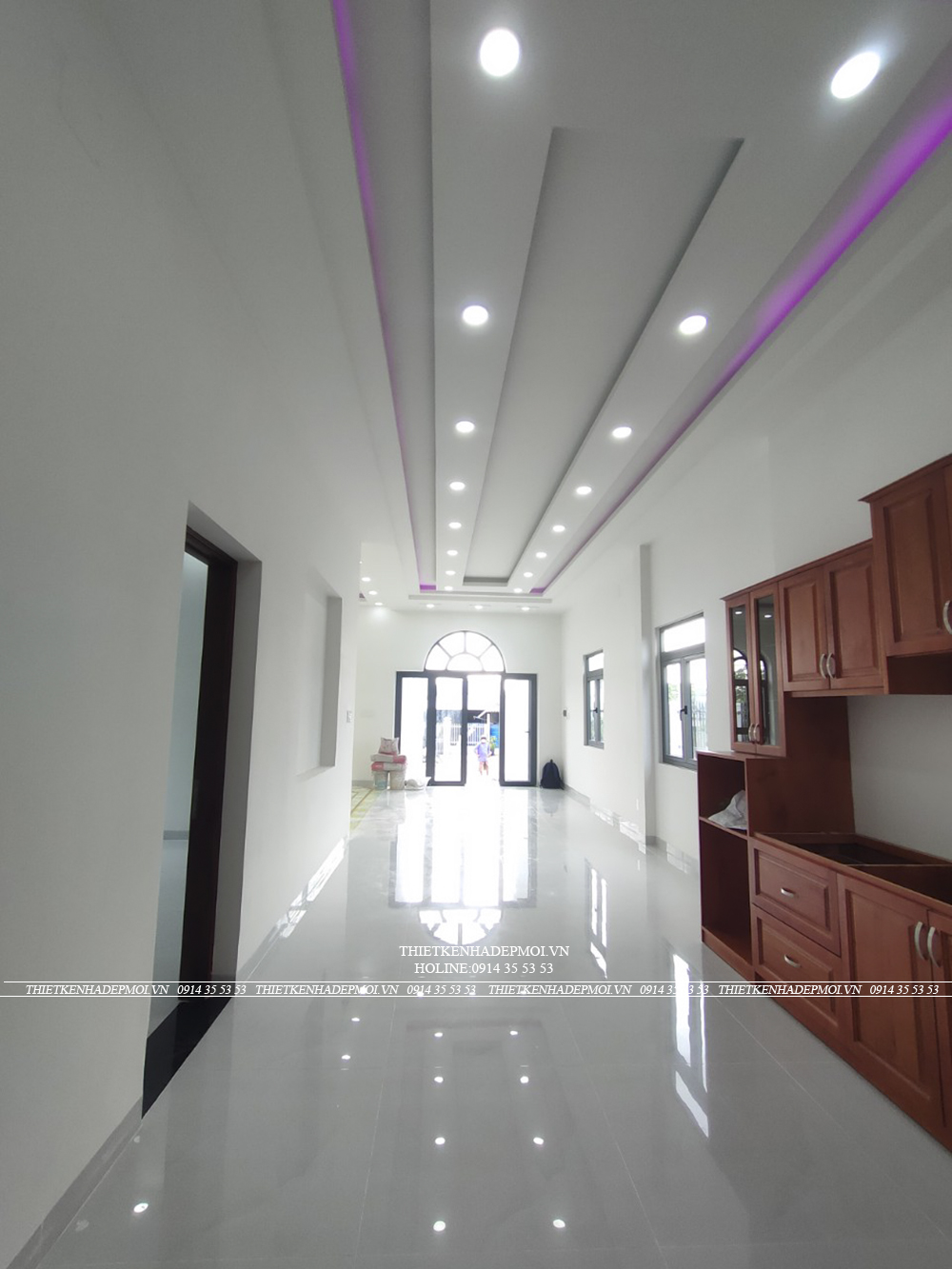 Hình ảnh thi công thực tế biệt thự mái thái của anh thái - tiền giang