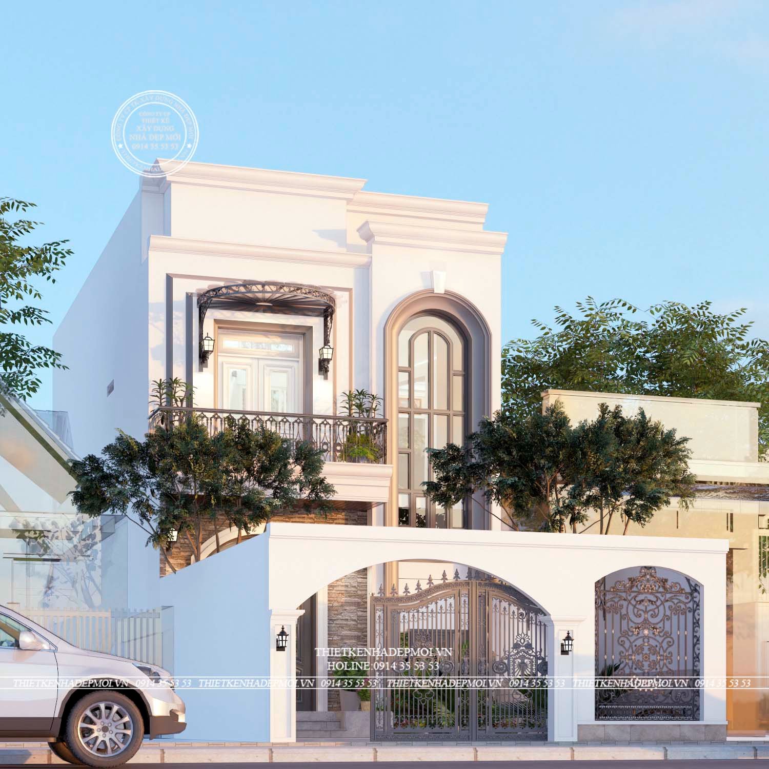 Hình ảnh thi công thực tế nhà phố 2 tầng đẹp mắt tại của chị mỹ tại bình dương