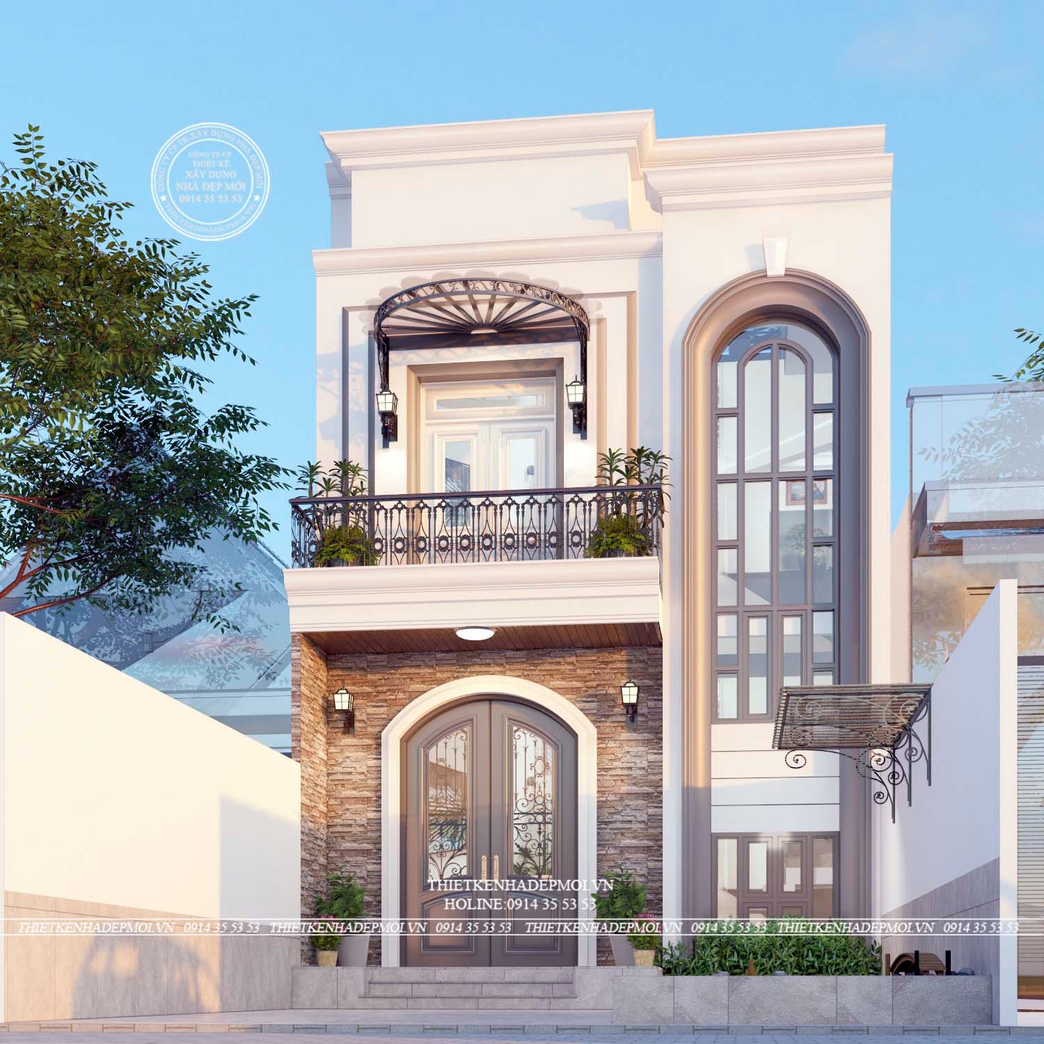 Hình ảnh thi công thực tế nhà phố 2 tầng đẹp mắt tại của chị mỹ tại bình dương