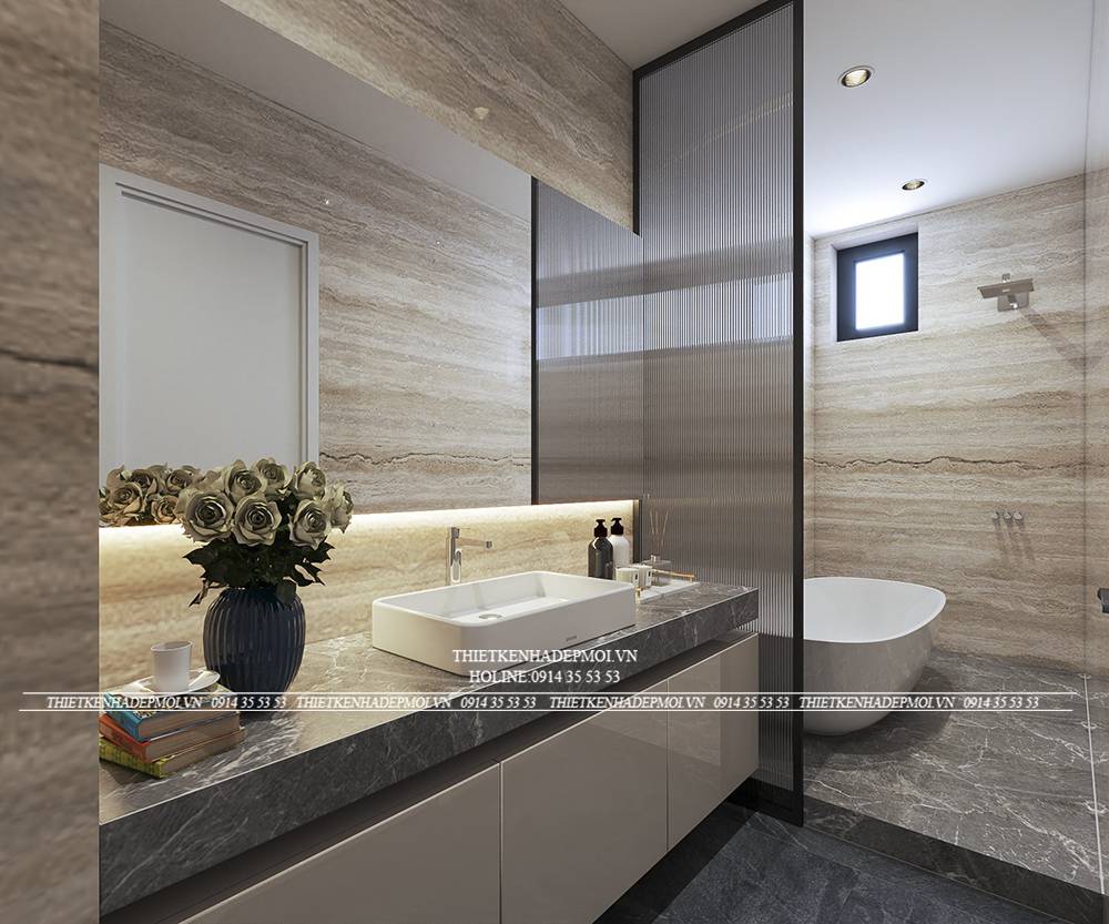 Mẫu nội thất nhà phố hiện đại 5 tầng đẹp mắt tại thủ đức