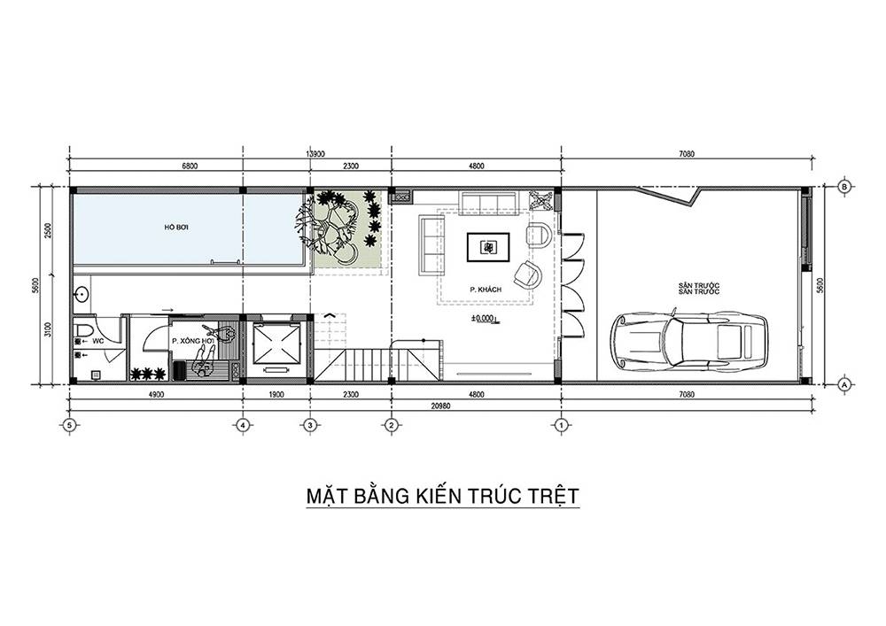 Mẫu nội thất nhà phố hiện đại 5 tầng đẹp mắt tại thủ đức