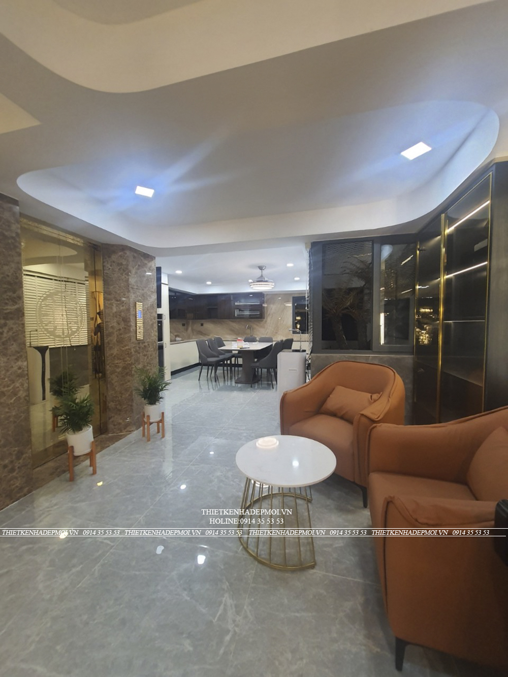 Hình ảnh thi công thực tế nhà phố hiện đại 5 tầng đẹp mắt tại thủ đức