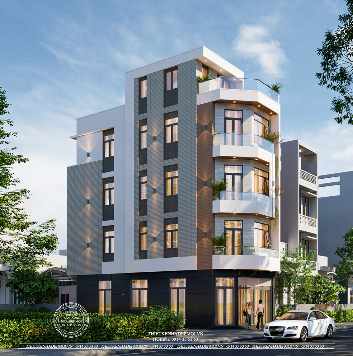 thiết kế nhà phố hiện đại kết hợp kinh doanh