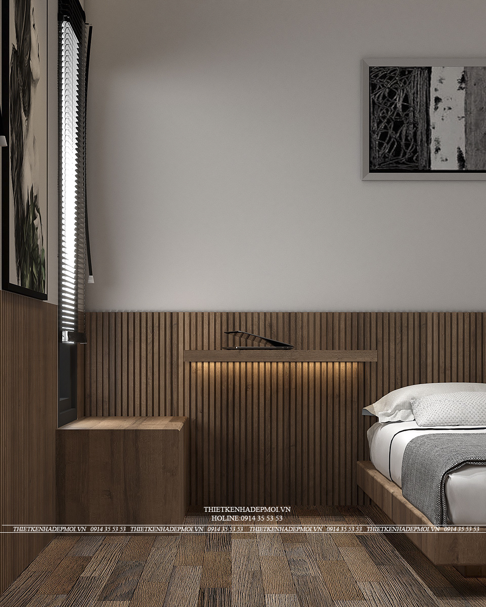 Mẫu nội thất biệt thự mái nhật của chị hà - bình phước