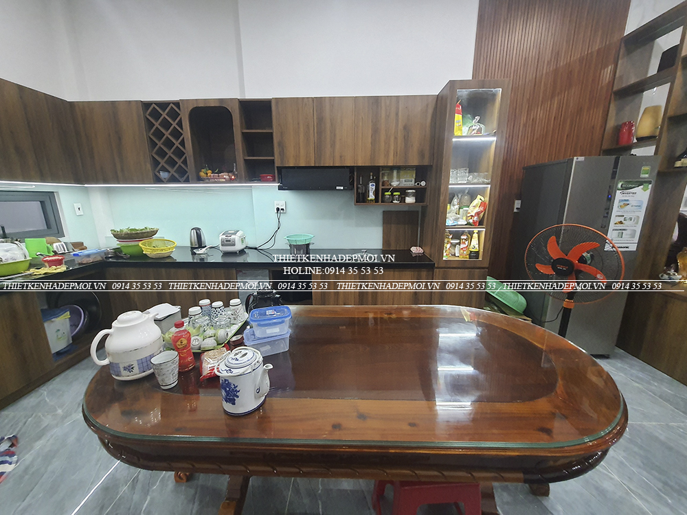 Hình ảnh thi công thực tế biệt thự mái nhật của chị hà - bình phước