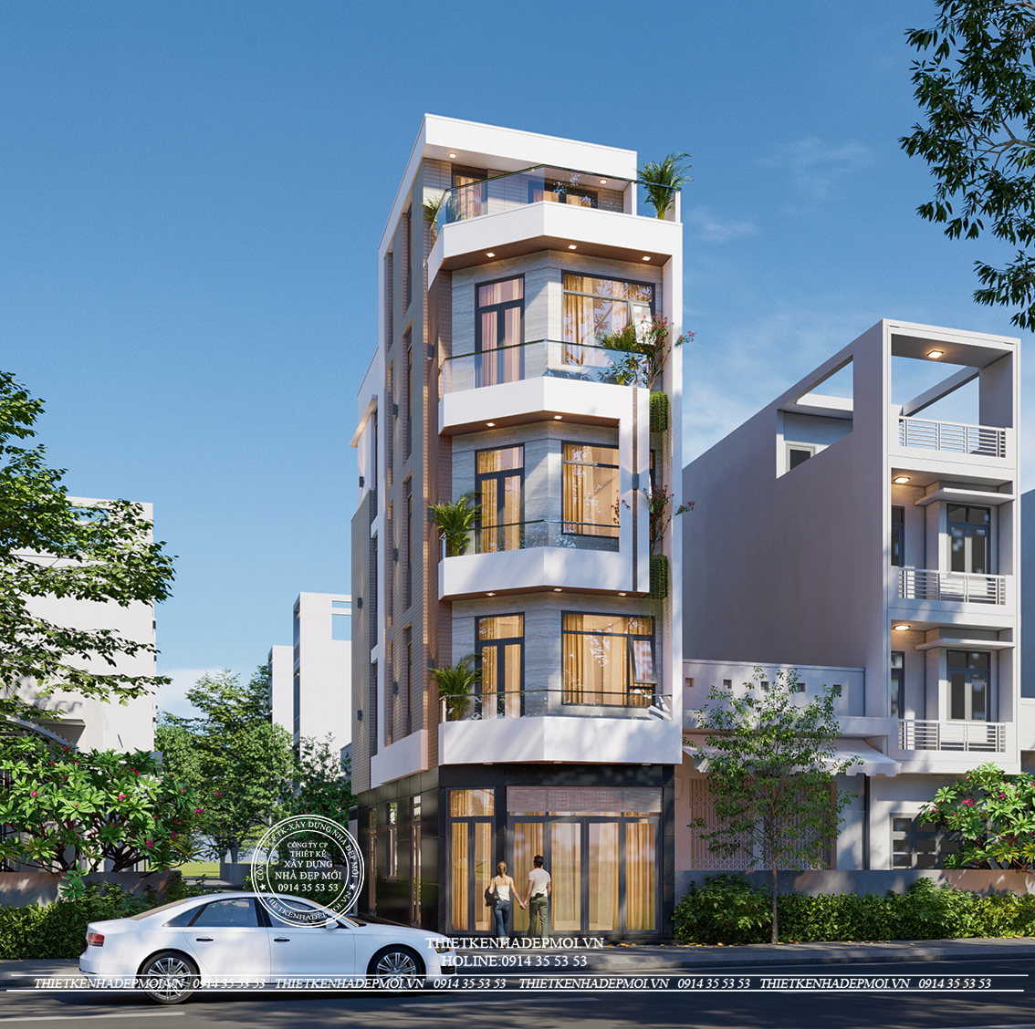 thiết kế nhà phố hiện đại kết hợp kinh doanh