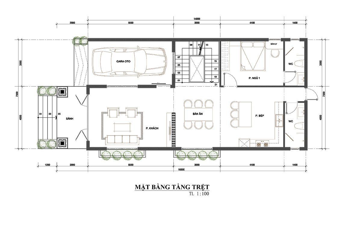 biệt thự 2 tầng mái nhật