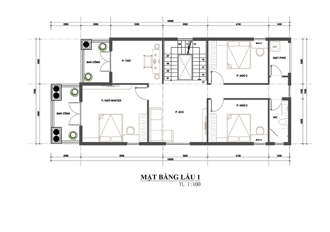 biệt thự 2 tầng mái nhật đẹp