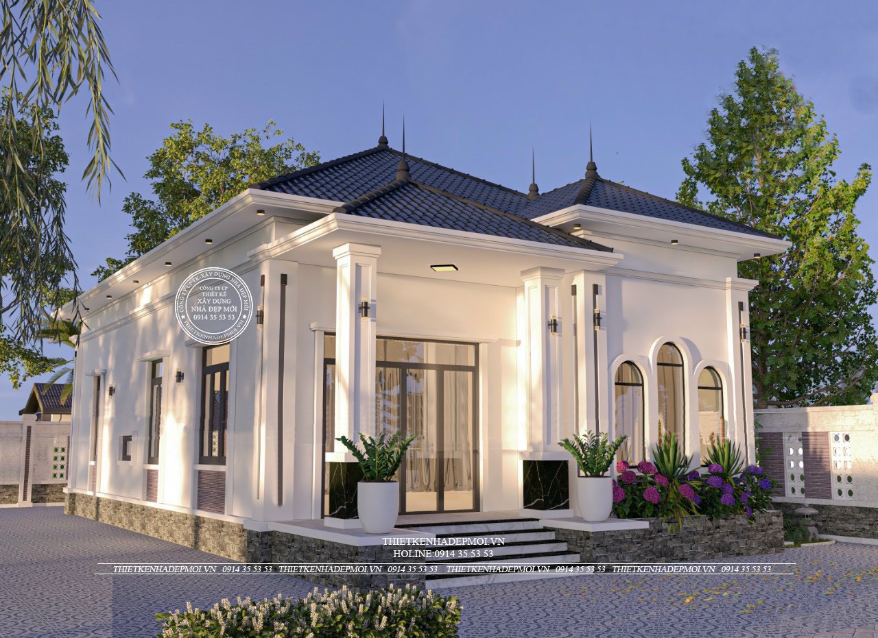 Biệt thự mái nhật 1 tầng 