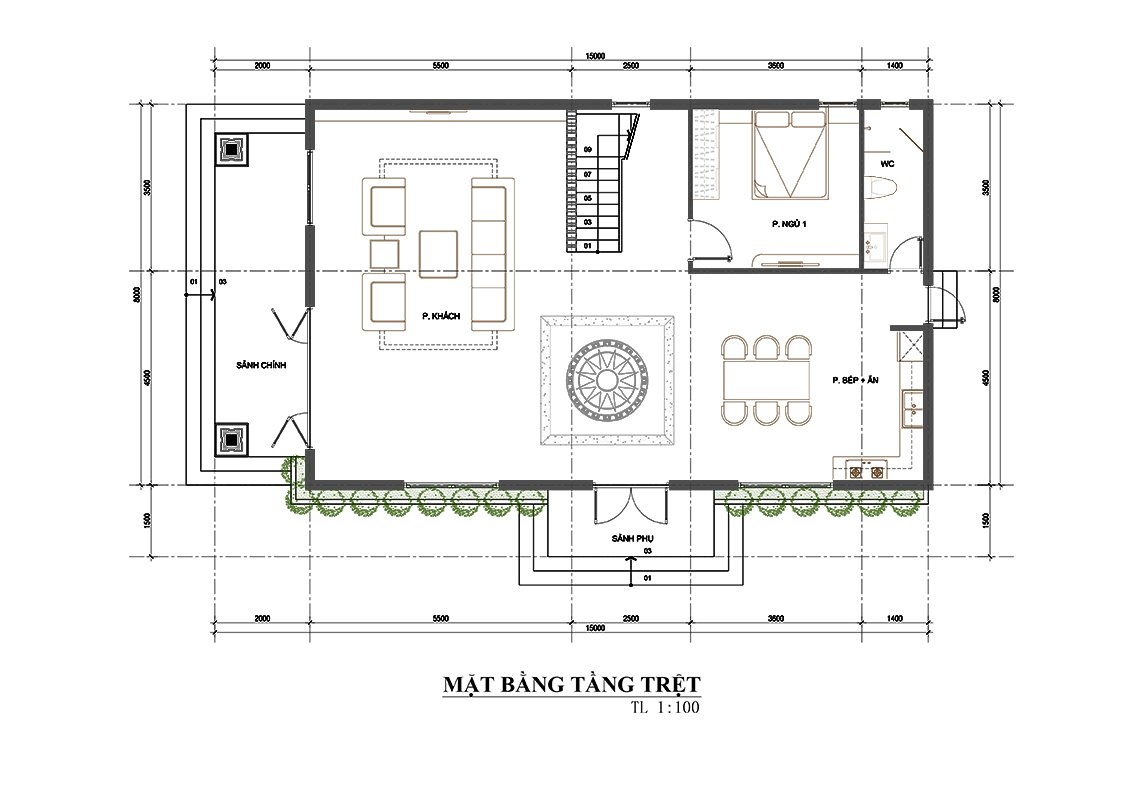 Mẫu biệt thự sân vườn 2 tầng mái nhật - anh hải (bình dương)