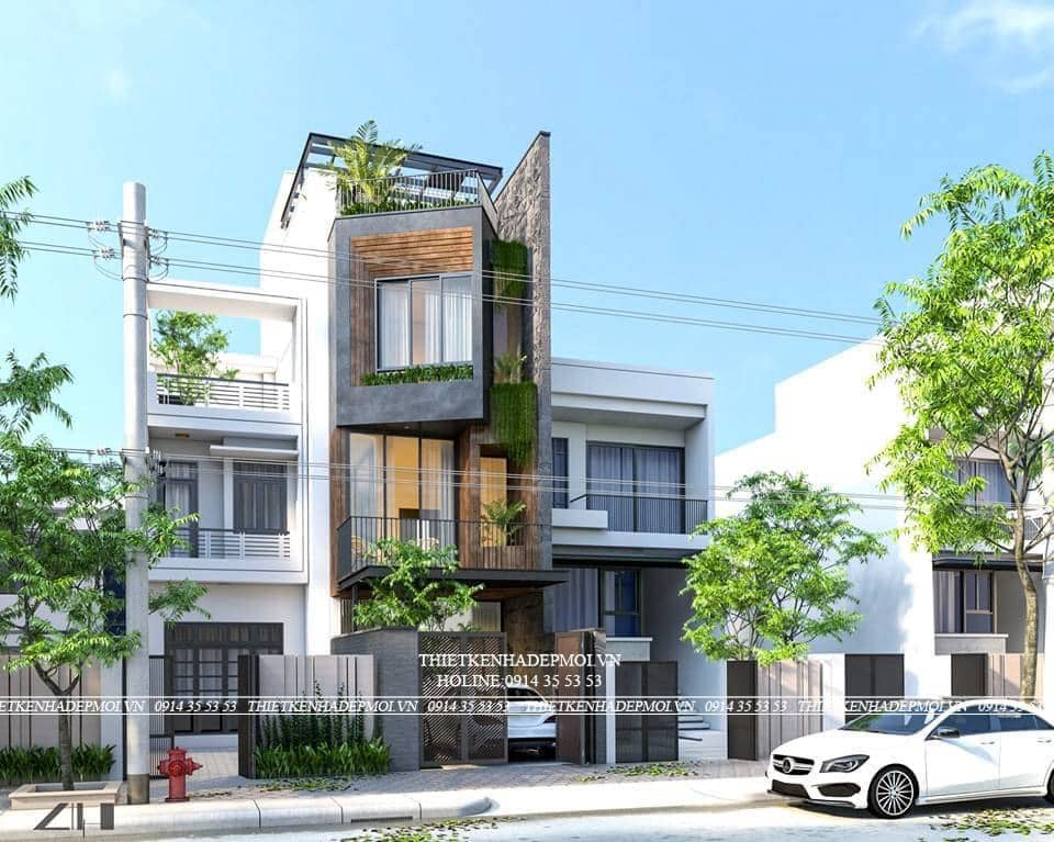 Mẫu nhà lô phố hiện đại 5×12.5m 4 tầng