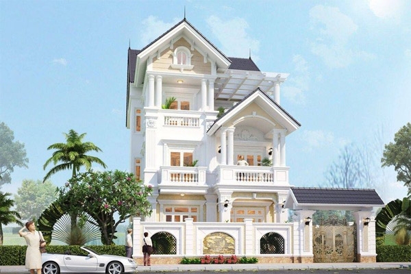Nhà mặt tiền 6m 3 tầng tân cổ điển đẹp