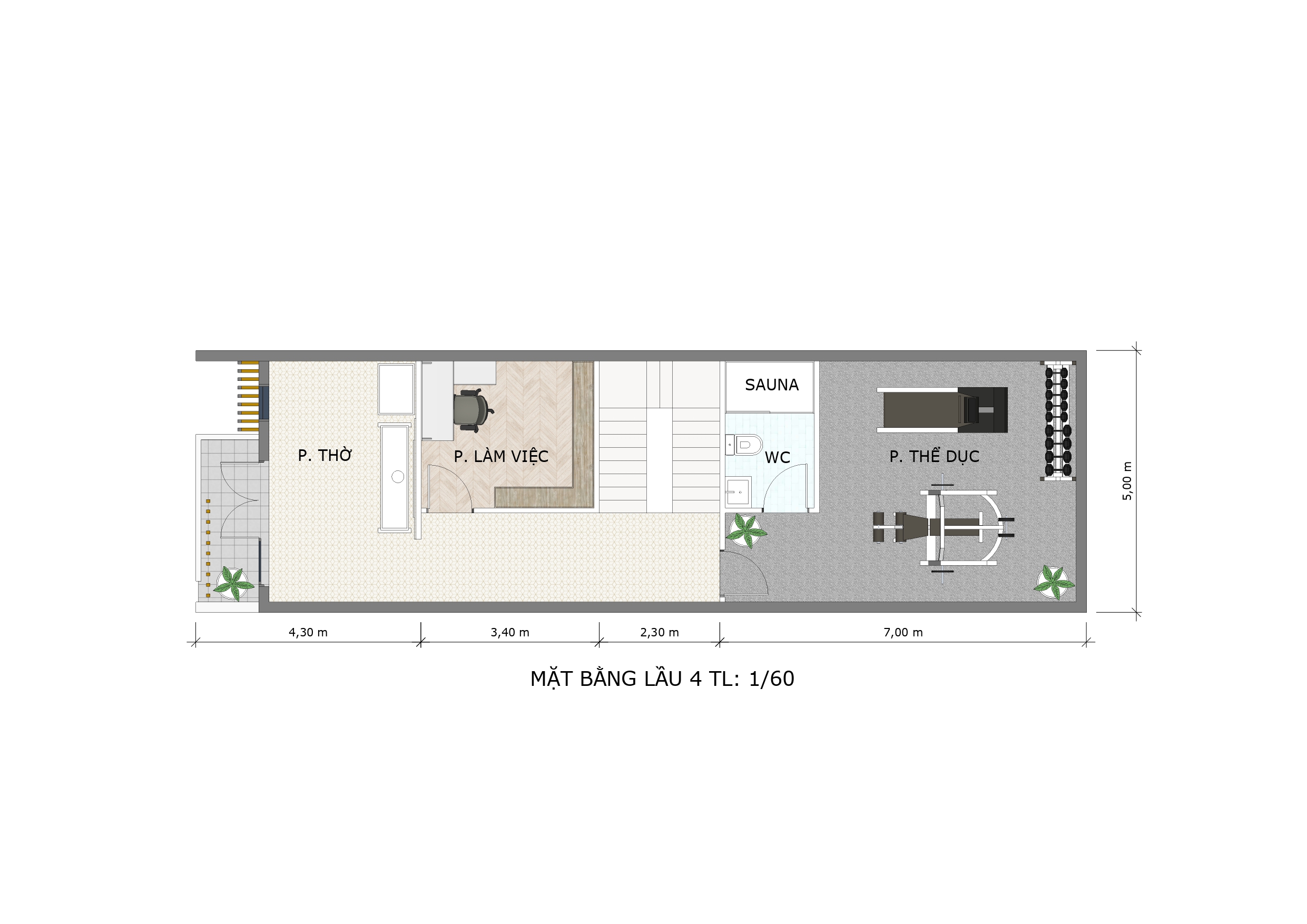 Mẫu thiết kế nhà phố 4 tầng hiện đại anh thìn - biên hòa