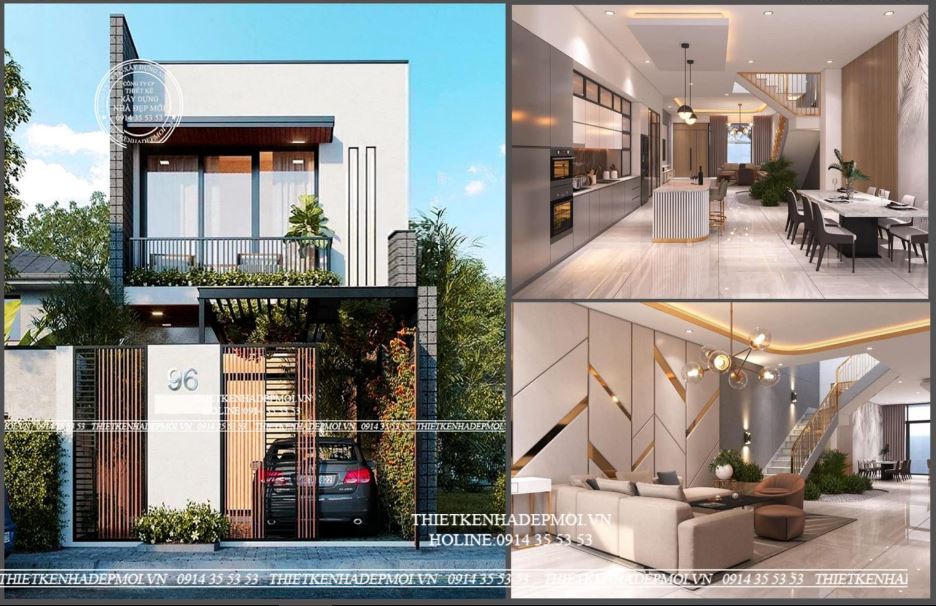 Mẫu nhà phố đẹp 1 trệt, 1 lầu 5x20m