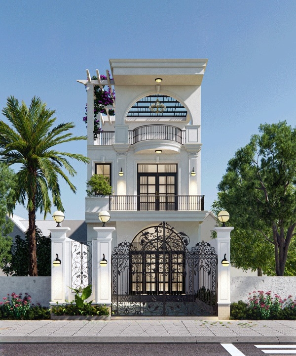 Nhà phố 2 tầng tân cổ điển 
