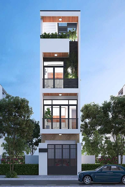 nhà phố 4 tầng hiện đại