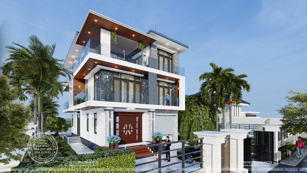 Hình ảnh thi công thực tế biệt thự mái thái của chú thấn - bình phước