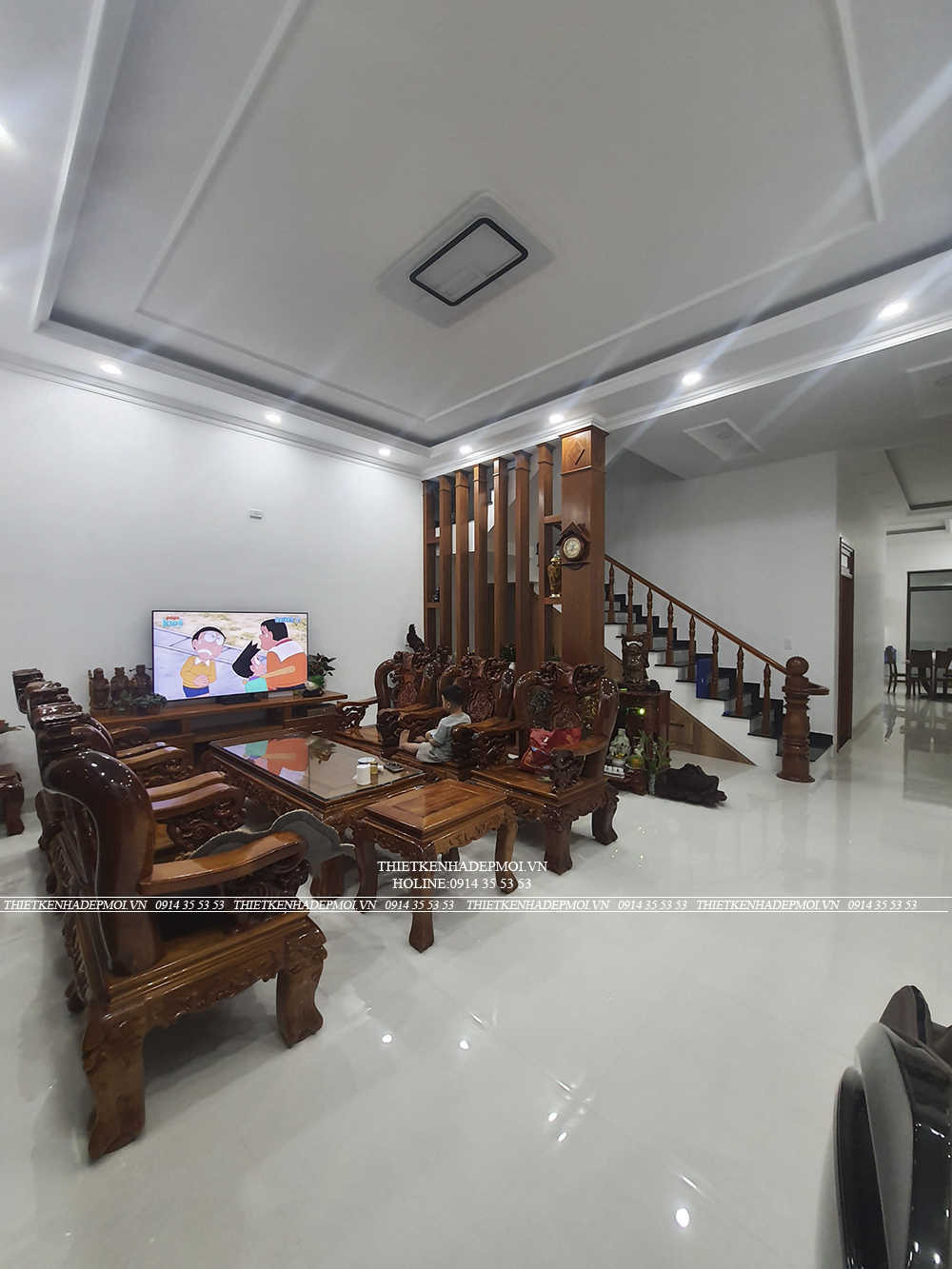 Hình ảnh thi công hoàn thiện nhà anh thoại - bình phước