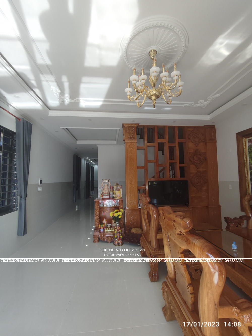 Hình ảnh thi công thực tế nhà chị thu - bình phước