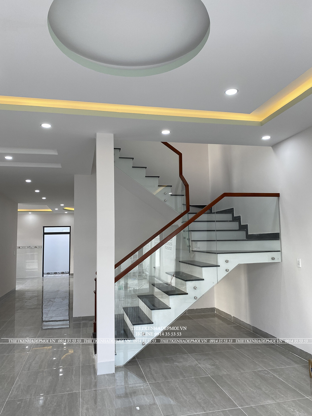Hình ảnh thi công hoàn thiện biệt thự nhà chị tuyết - bình dương
