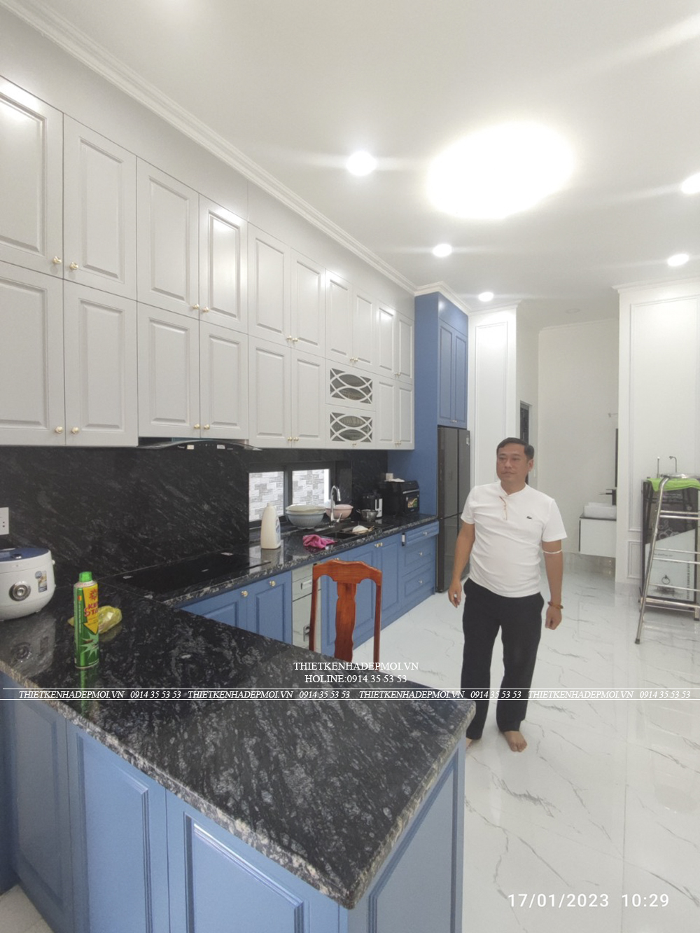 Hình ảnh thi công hoàn thiện biệt thự mái nhật nhà anh đức - bình dương