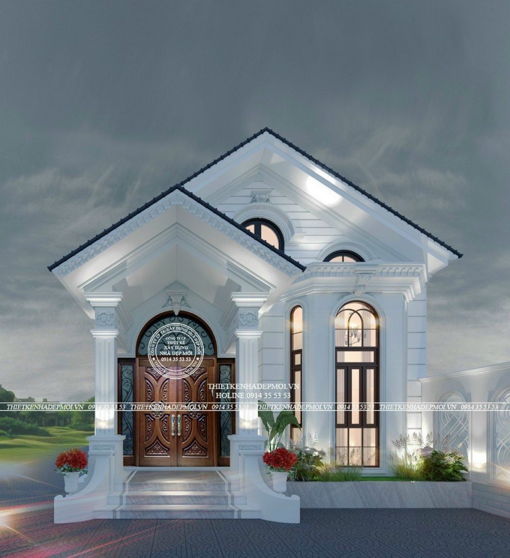 Hình ảnh thi công thực tế biệt thự mái thái của anh thái - tiền giang