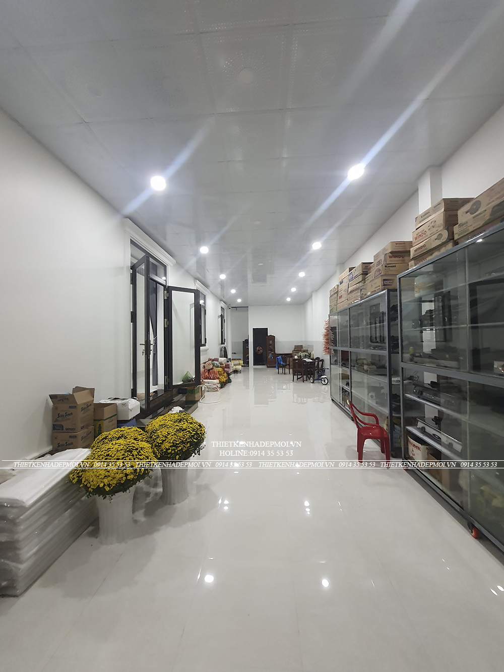 Hình ảnh thi công hoàn thiện nhà anh thoại - bình phước
