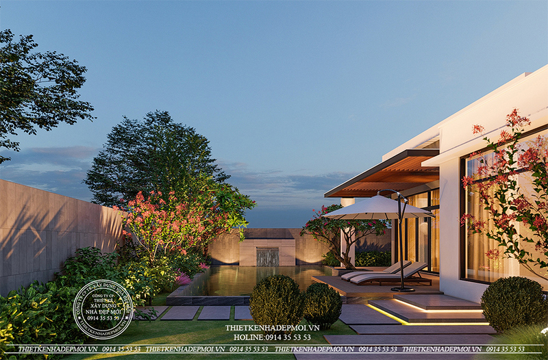 Mẫu biệt thự mái bằng đẹp xu hướng 2023