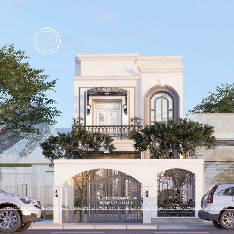 Mẫu biệt thự mái bằng đẹp xu hướng 2023