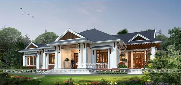  mẫu biệt thự sân vườn 1 tầng 