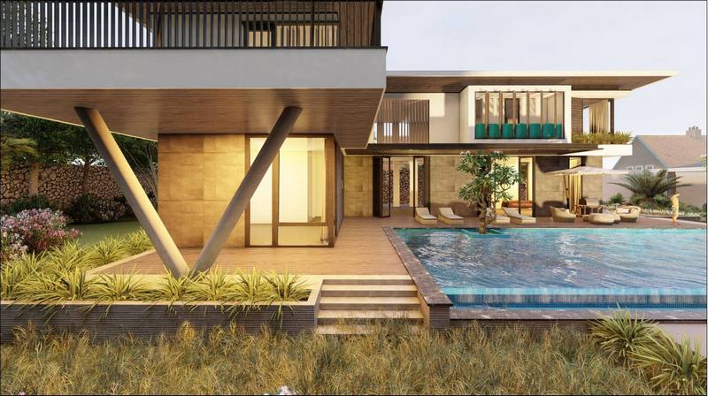 biệt thự 2 tầng có hồ bơi