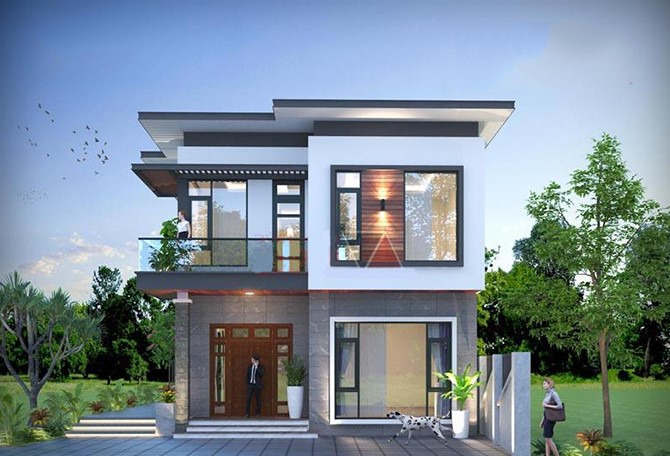 biệt thự mái bằng xu hướng 2023