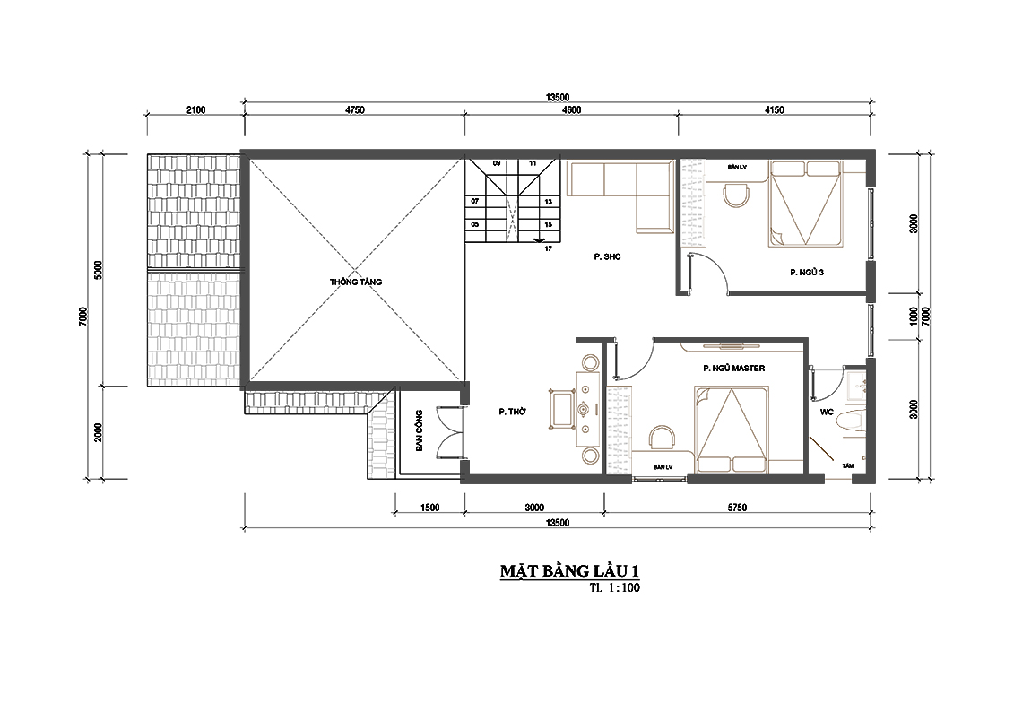 Mẫu thiết kế nhà gác lửng mái thái ấn tượng - anh phương (bình dương)