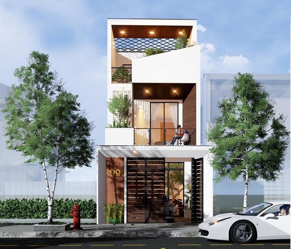 100+ mẫu nhà phố 2 tầng 1 tum do kts thiết kế cực đẹp