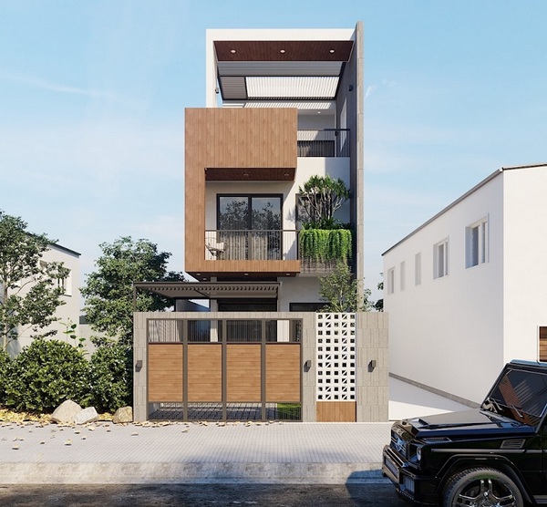 100+ mẫu nhà phố 2 tầng 1 tum do kts thiết kế cực đẹp