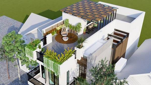 100+ mẫu nhà phố 2 tầng 1 tum do kts thiết kế cực đẹp
