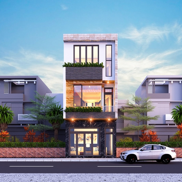 Nhà phố 3 tầng không ban công lấy sáng thế nào?